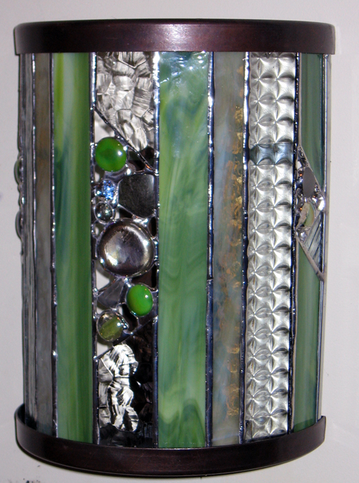 Wall Sconces enhanced by both natural and internal lighting.